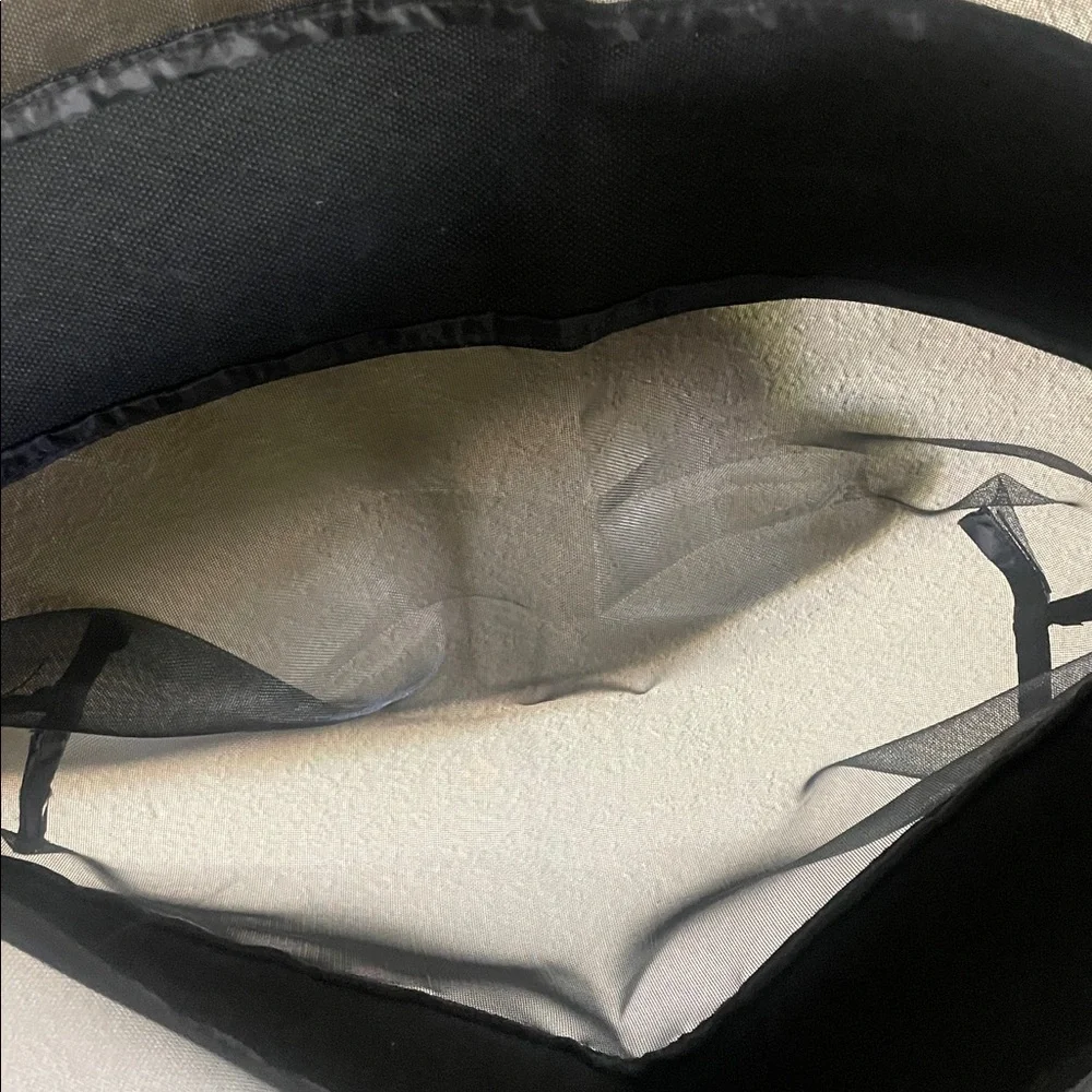 Lancôme Paris Black Mesh Tote with Attached Flower